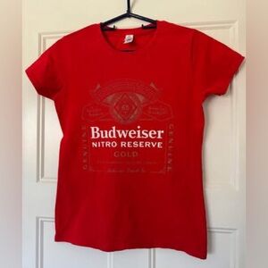 Delta Red Soft Cotton T-Shirt Budweiser nitro reserve anheuser Busch small
